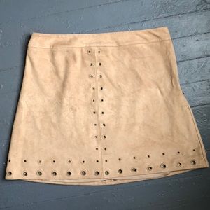 tan Express mini skirt